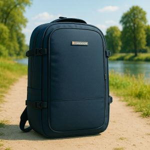 Chancellor Backpack for Men 18L Large Heavy Duty Office Travel Laptop Bag Fit Upto 15" Laptop 1680D Polyester Water-resistant Padded Overnight Laptop/Clothes Bag with Multi-Pocket, Black (M-R1)