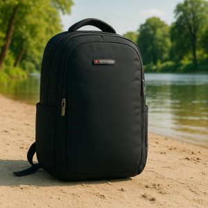 Chancellor College Laptop Backpack, Travel Backpack, Quilted Casual Daypack, Water-Resistant Bookbag for 15.6 Inch Laptop, Black (M-25)