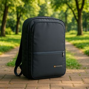 Chancellor 15” Laptop Backpack- Travel Pack for Laptop or Tablet, Durable, Water-Repellent, Made from Recycled Material, Lightweight, Sleek Design for Travel, Business, Casual Backpack - Black (M-24)